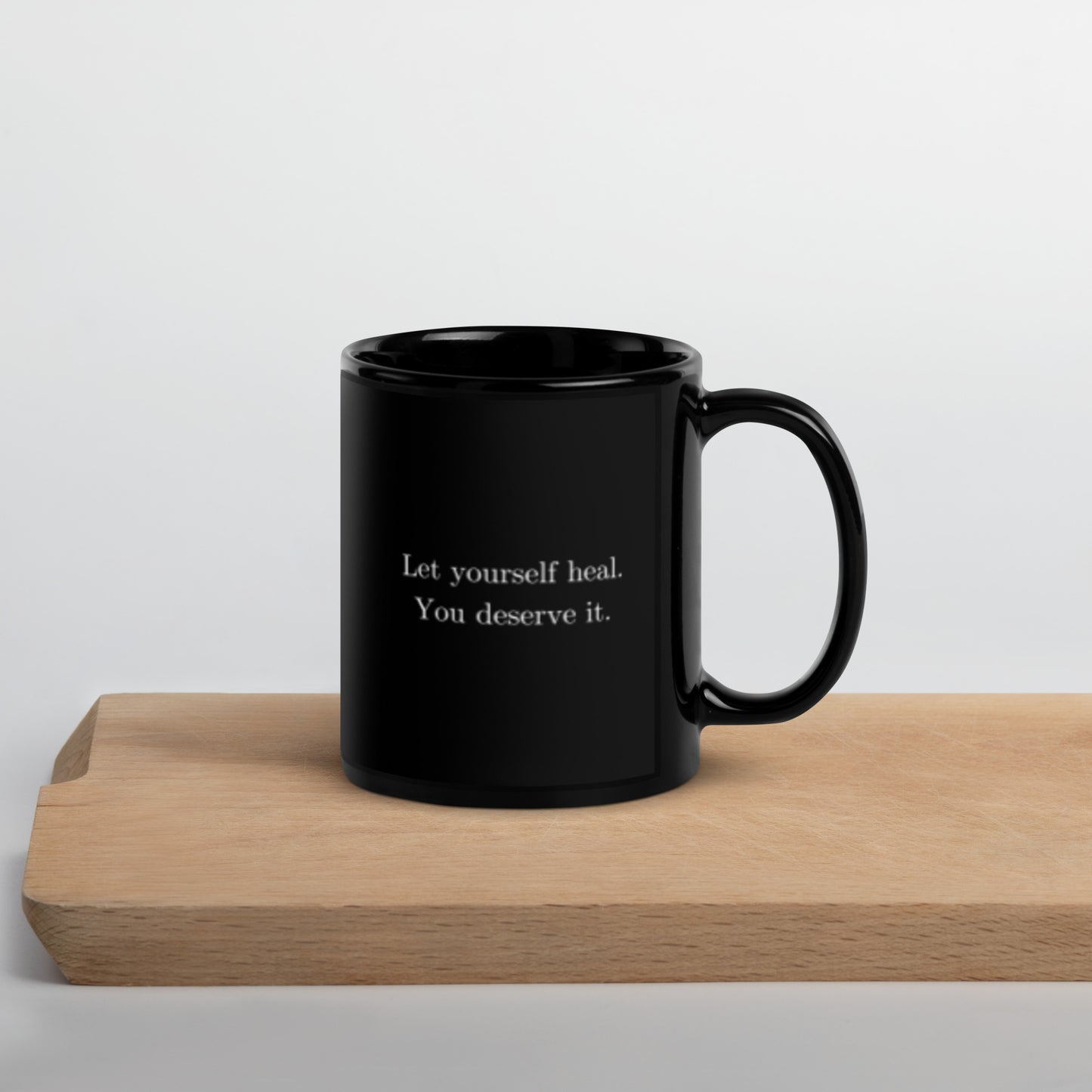 Healbean Black Ceramic Mug