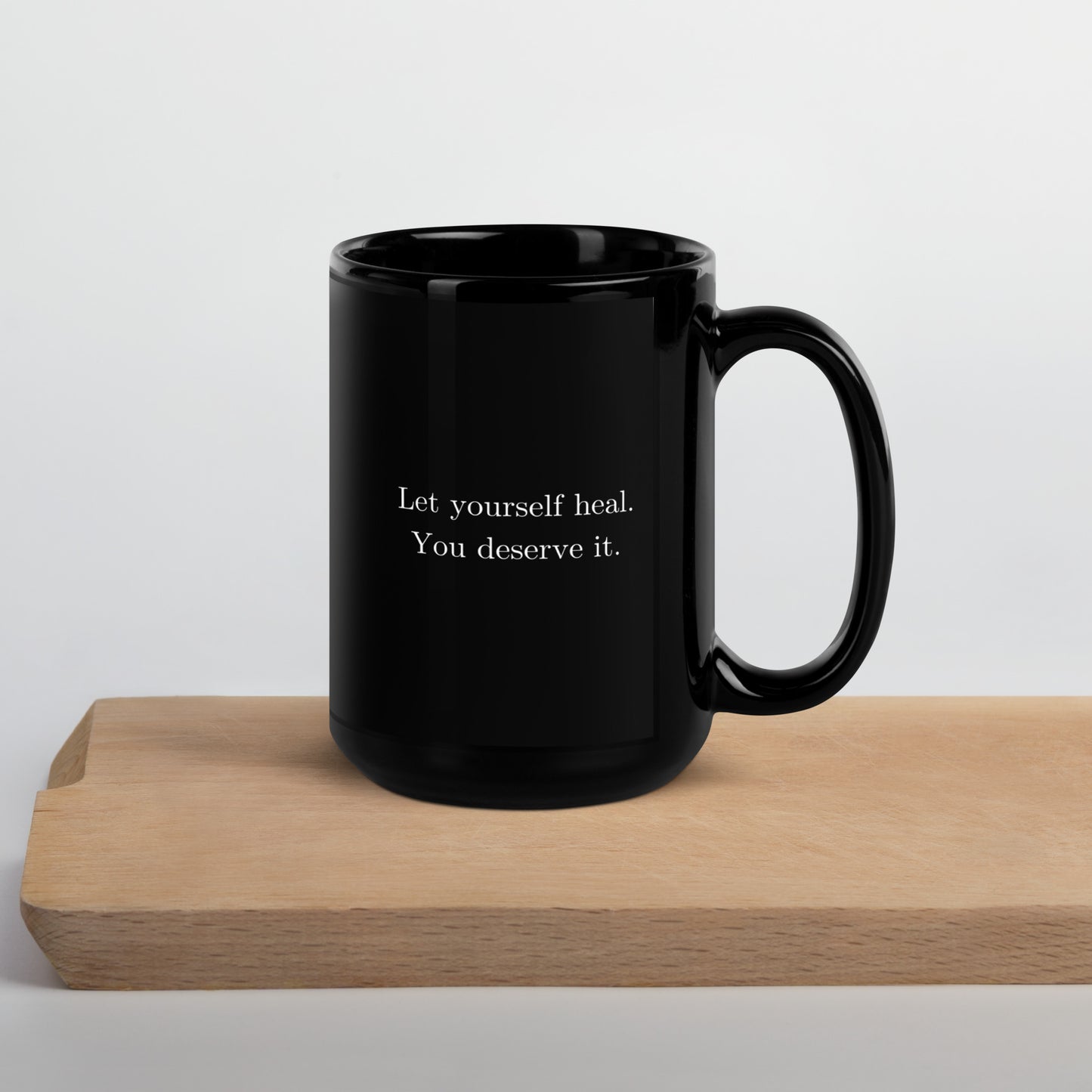 Healbean Black Ceramic Mug