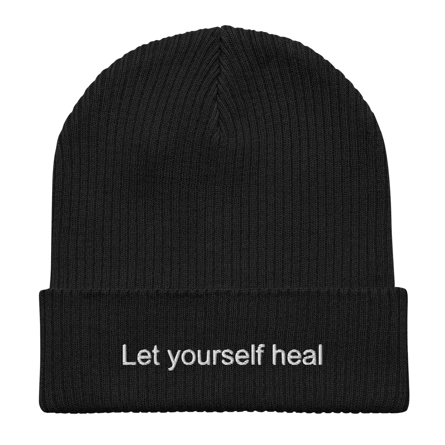 Let Yourself Heal Ribbed Beanie Unisex