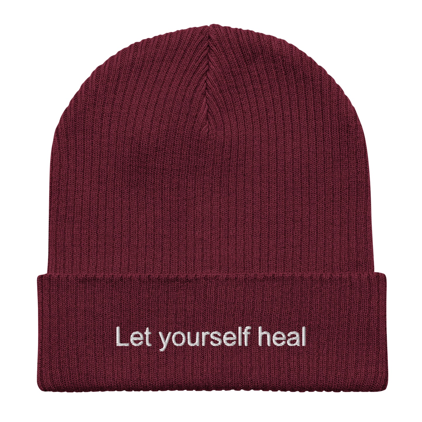 Let Yourself Heal Ribbed Beanie Unisex