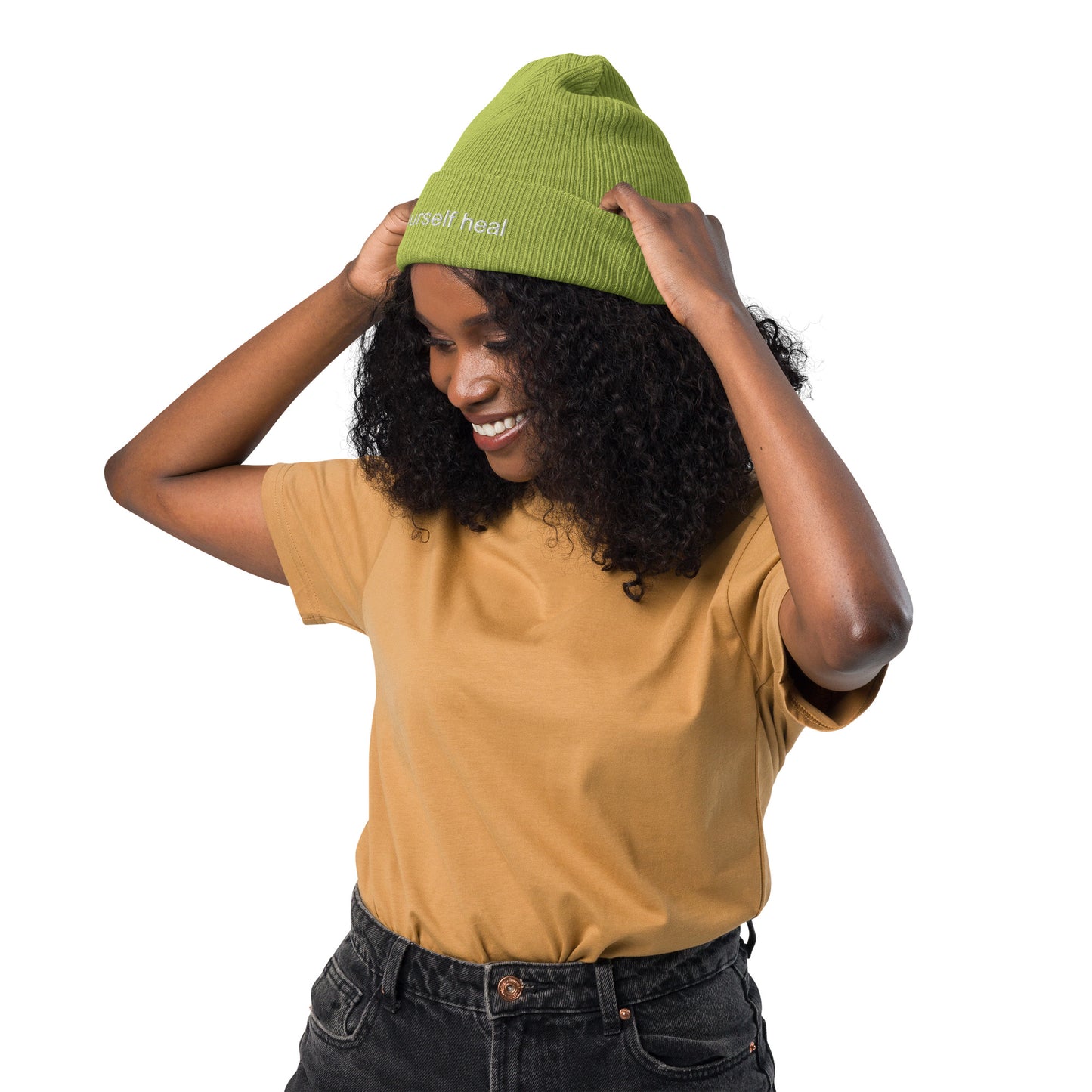 Let Yourself Heal Ribbed Beanie Unisex