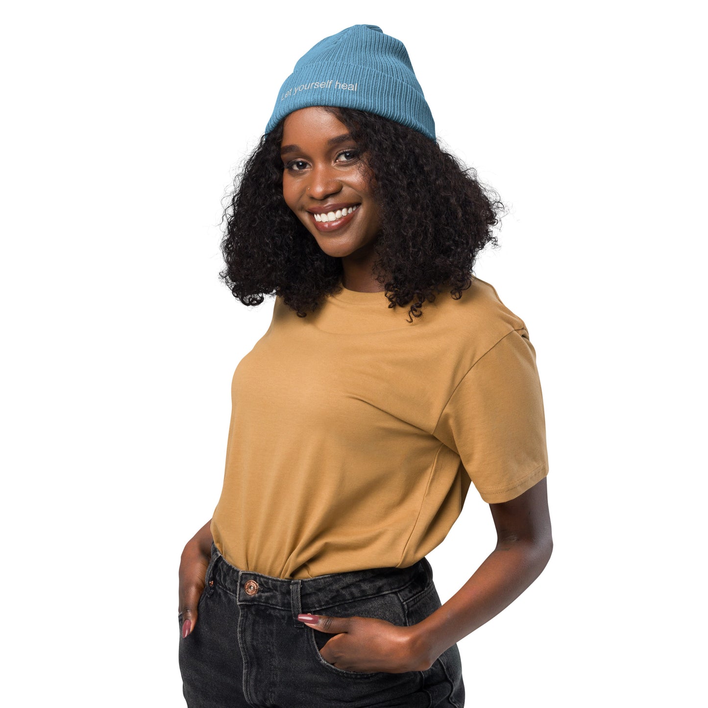 Let Yourself Heal Ribbed Beanie Unisex