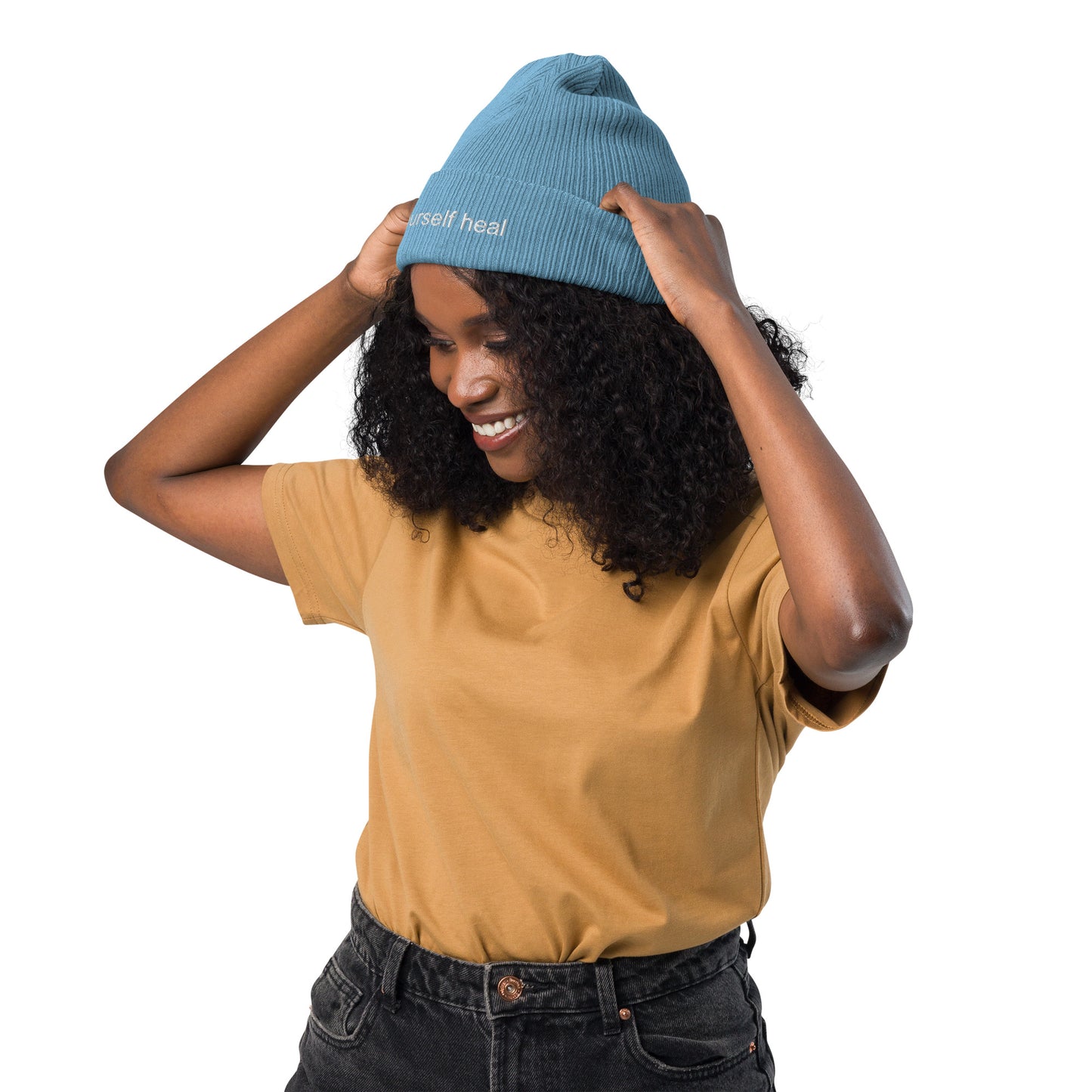 Let Yourself Heal Ribbed Beanie Unisex