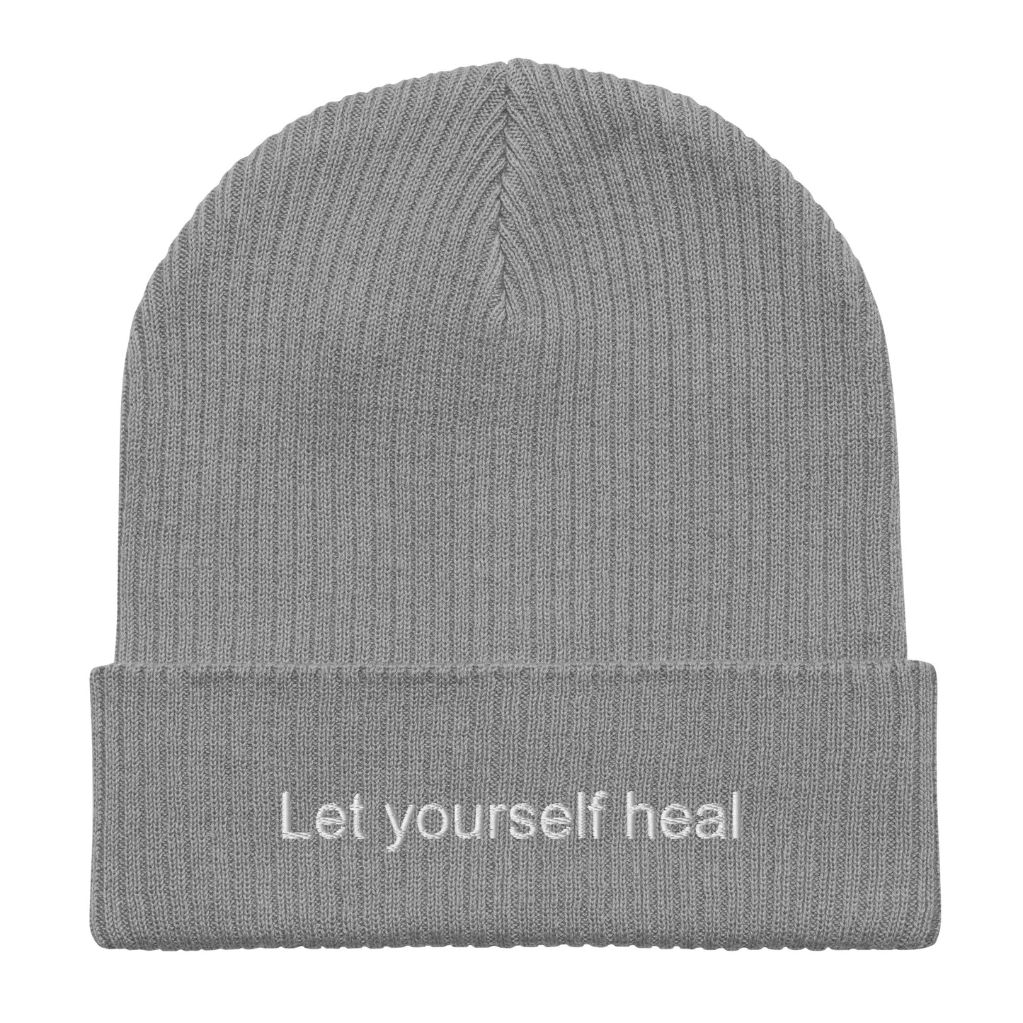 Let Yourself Heal Ribbed Beanie Unisex