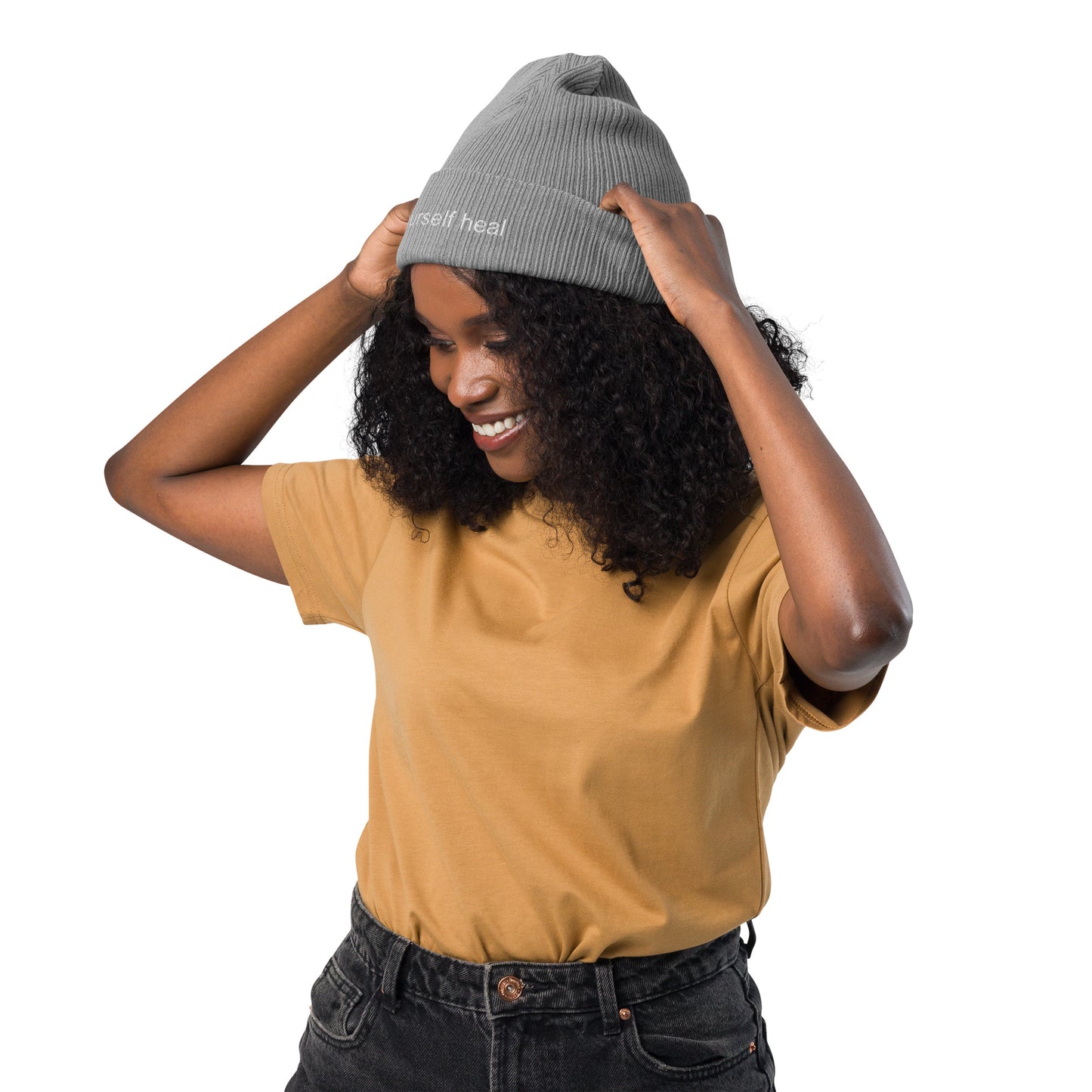 Let Yourself Heal Ribbed Beanie Unisex