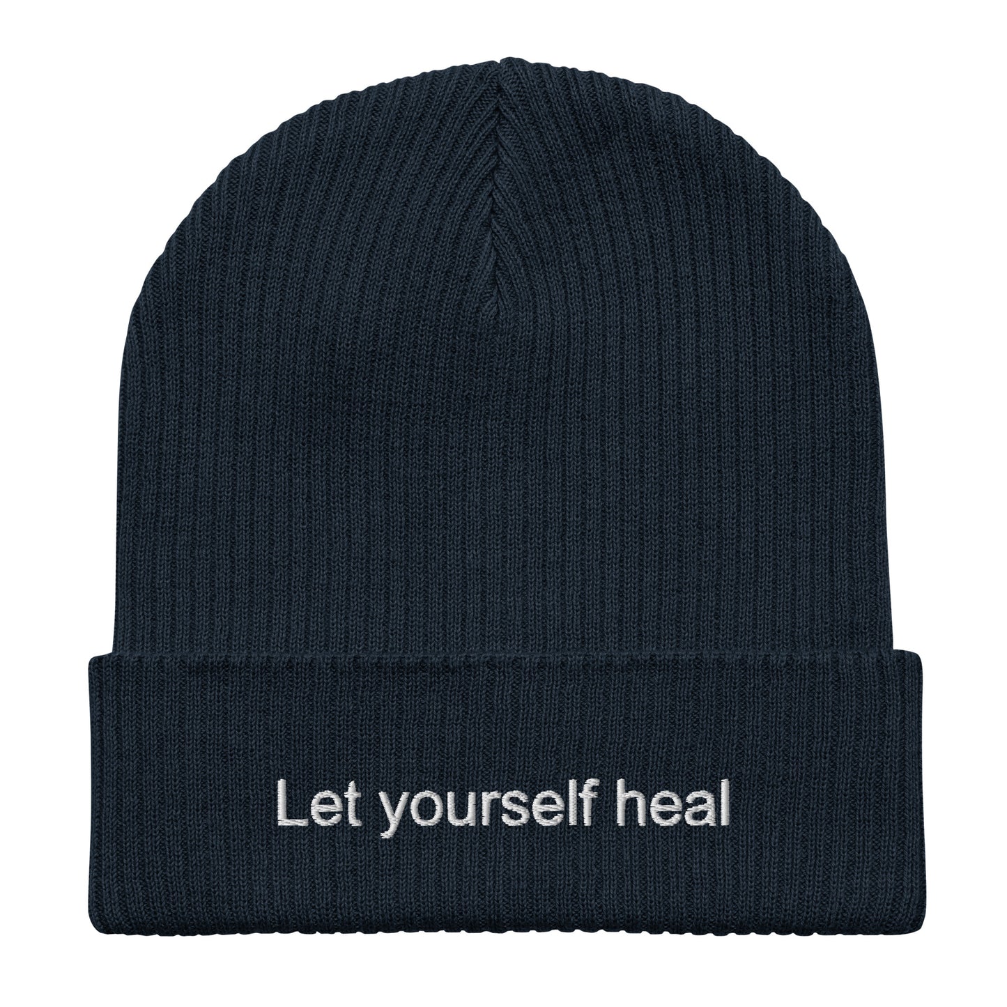 Let Yourself Heal Ribbed Beanie Unisex