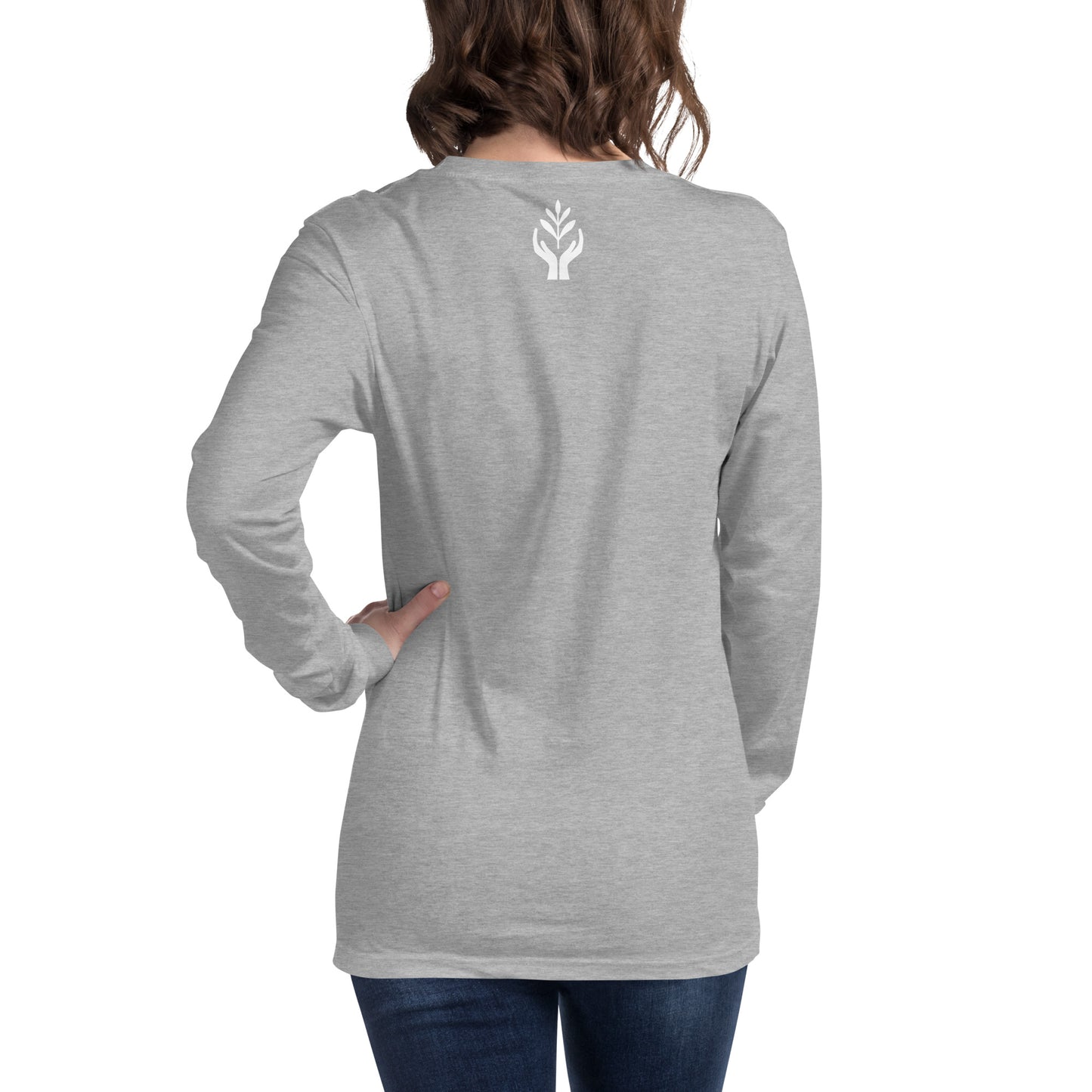 Let Yourself Heal You Deserve It Front Print Long Sleeve Tee Women’s