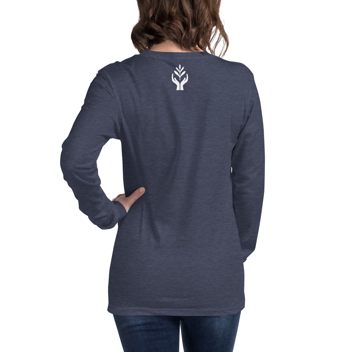 Let Yourself Heal You Deserve It Front Print Long Sleeve Tee Women’s